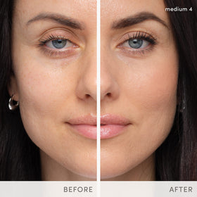 jane iredale close-up texture highlighting dewy, lightweight finish