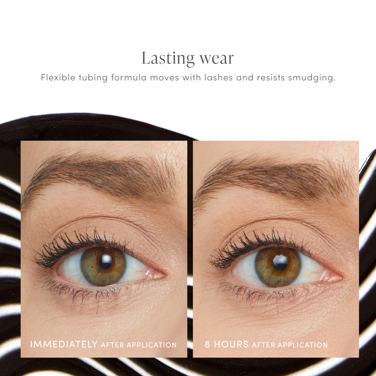 jane iredale application demo showing brush lifting and separating lashes