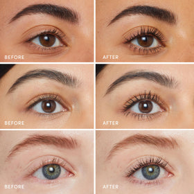 jane iredale before and after lashes showing visible lengthening benefit