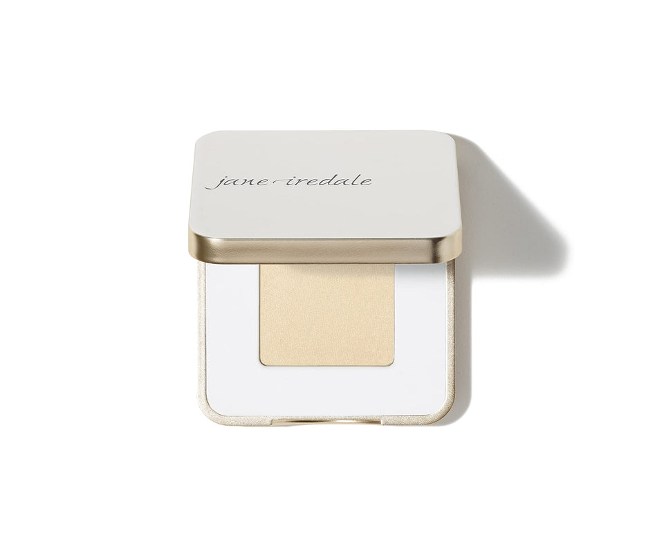 jane iredale compact front view showing neutral matte and shimmer duo benefits long-wear