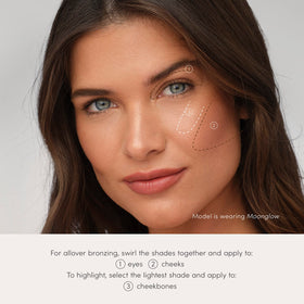 jane iredale brush picking up powder demonstrating effortless blend and payoff