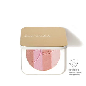 jane iredale refill snapped into reusable compact illustrating eco-friendly refill system