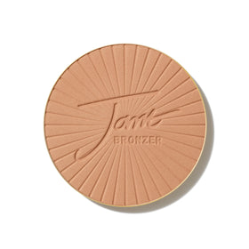 jane iredale front pan showing matte bronzer shade for clean application