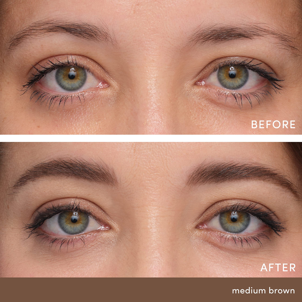jane iredale creamy gel texture swatch demonstrating smooth, buildable pigment for fuller brows