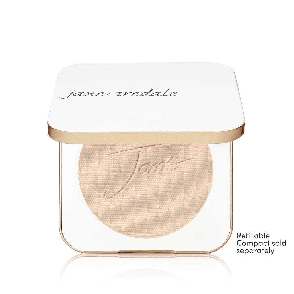 jane iredale powder applied with brush demonstrating buildable coverage benefit