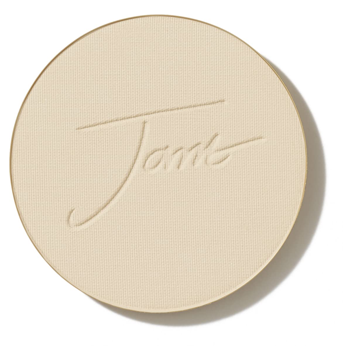 jane iredale front packaging showing refill pan and shade bisque for easy identification
