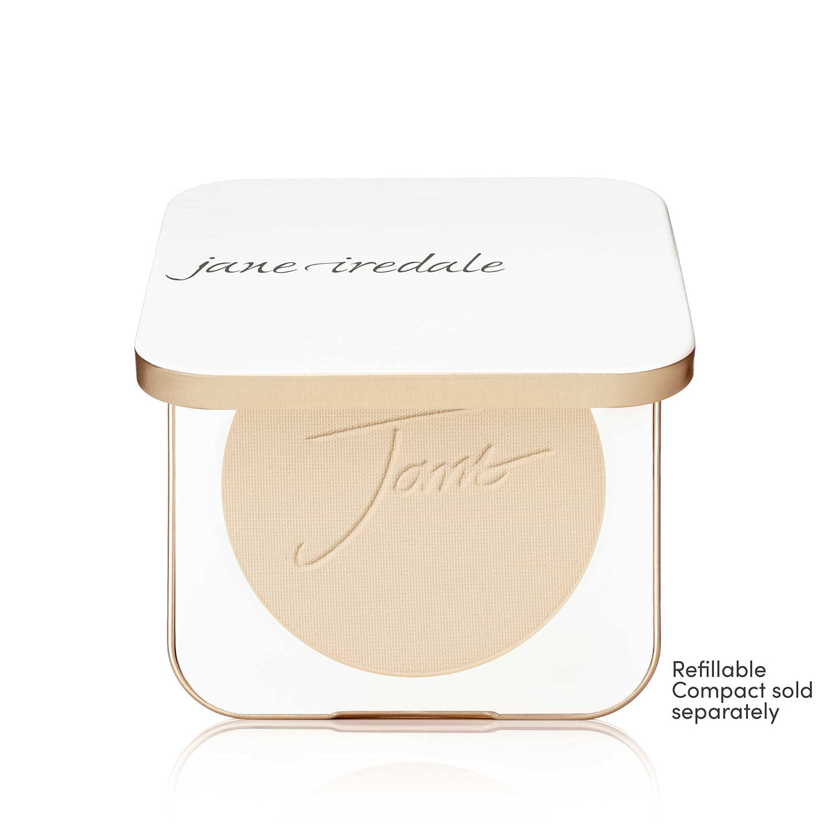 jane iredale texture swatch on skin showing natural matte finish and buildable coverage