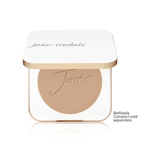 jane iredale brush applying Riviera refill for even, buildable coverage