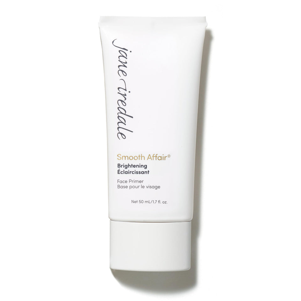 jane iredale front packaging showing primer bottle and product benefit