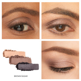 jane iredale arm swatches of all three shades showing buildable color payoff and contrast