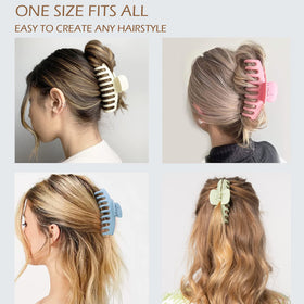 JANFUN large claw secure in thick hair demonstrating firm hold during activity