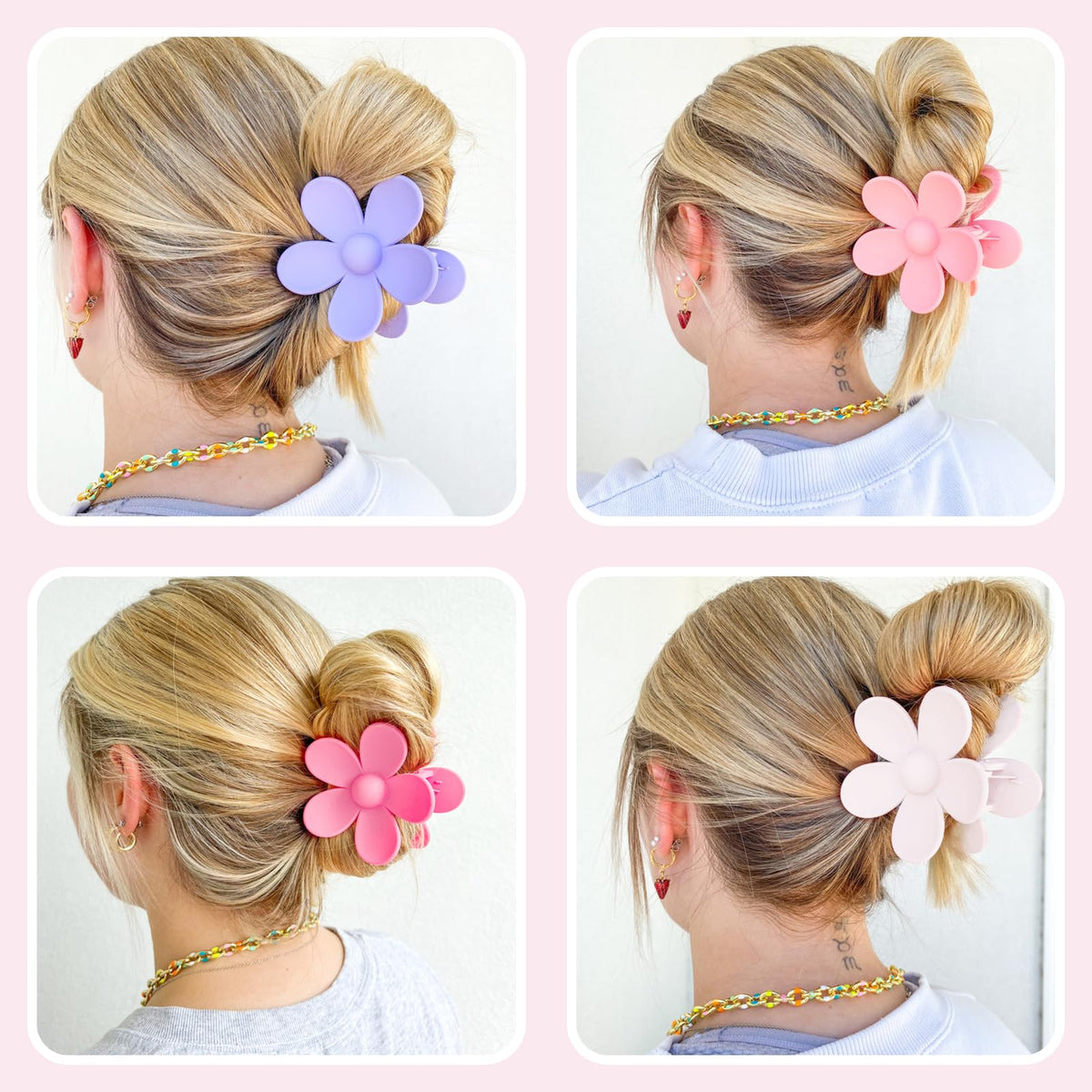 JANFUN in hair demonstrating secure updo and comfortable wear
