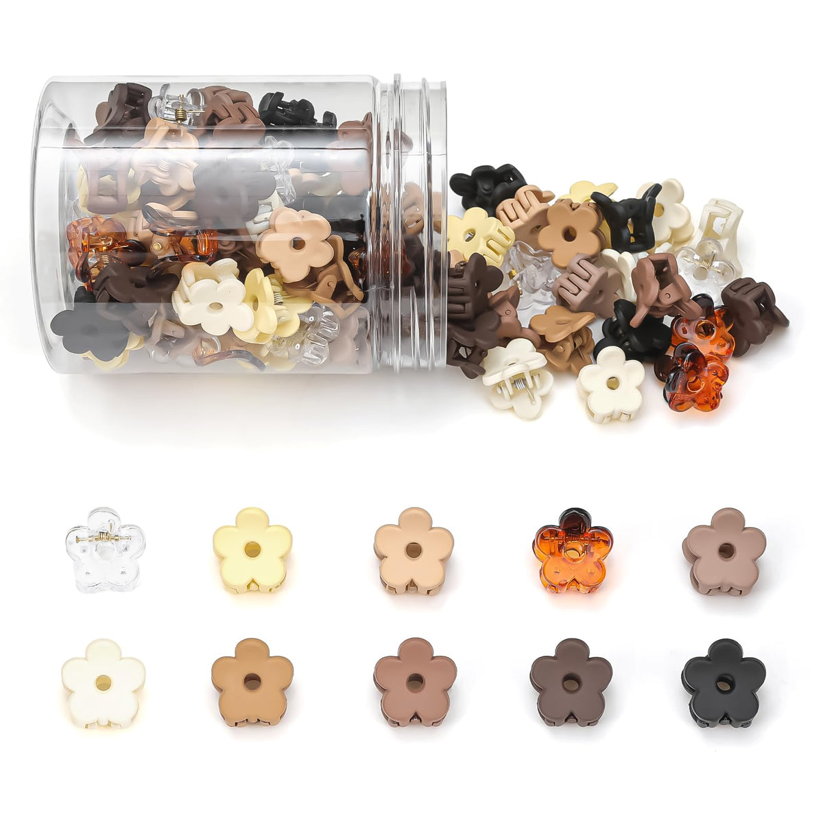 JANFUN jar packaging of 100 clips, neat storage and travel convenience