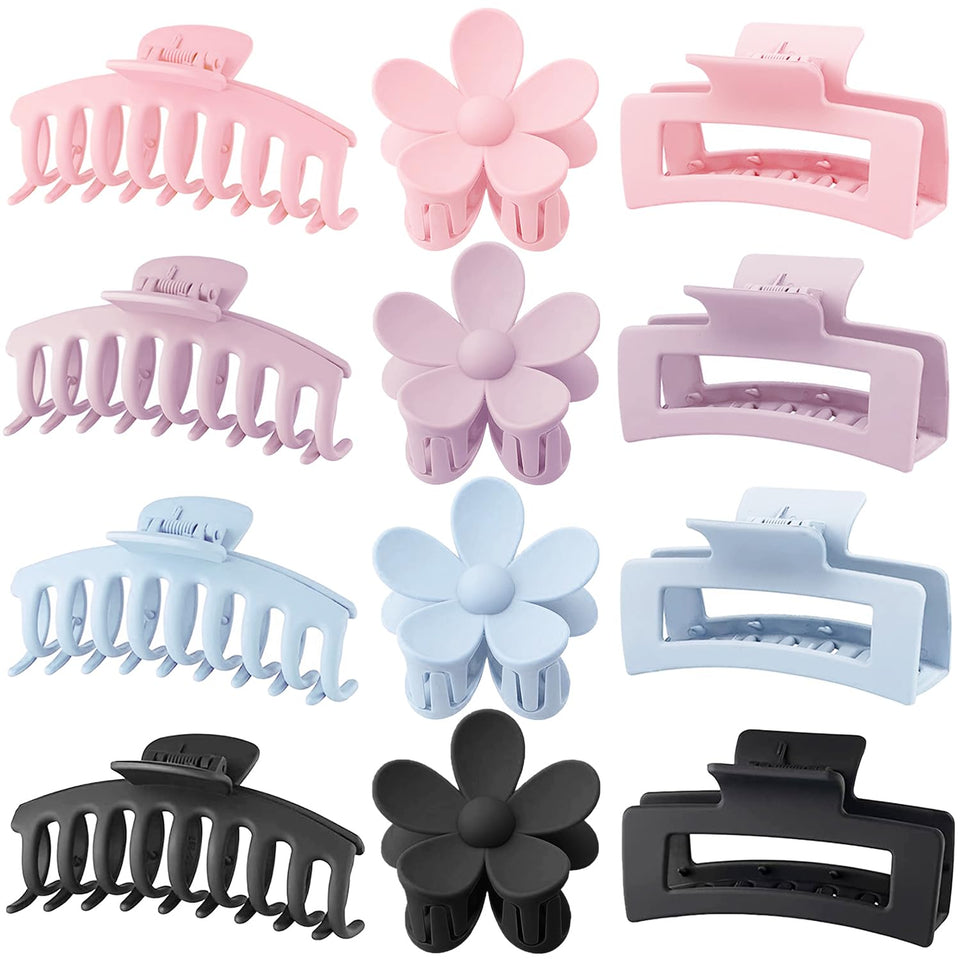 JANFUN front view of 12-pack clips showing assortment and durable design