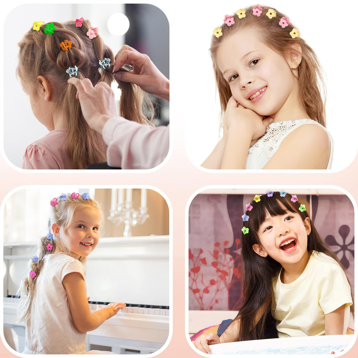 JANFUN clip securing a child’s pigtail for playful hold and style