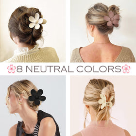 JANFUN clip used in half-up hairstyle on model, quick styling convenience benefit