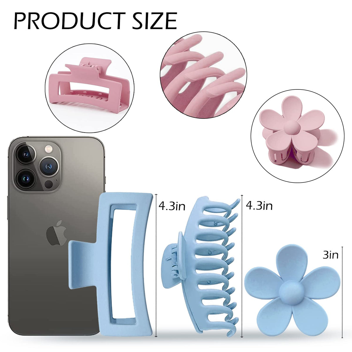 Close-up matte finish of JANFUN clip highlighting smooth texture for gentle grip