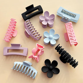 JANFUN colorful clips flat lay showing variety for outfit matching