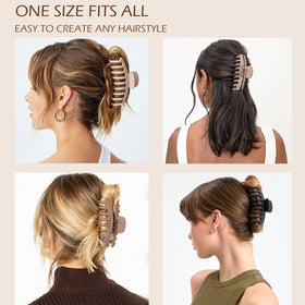 JANFUN rectangle clip securing thick hair with firm, even hold