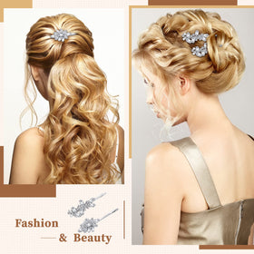Janinka clips secured in a bridal updo, decorative support during ceremony