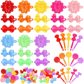 janinka front pack showing 72 colorful barrettes and neat arrangement for gifting