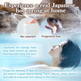 JAPAN NINJA powder dissolving in tub demonstrating easy home use
