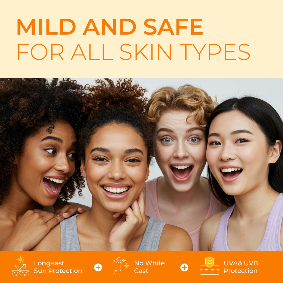 Jardient sunscreen applied on arm demonstrating invisible blend benefit