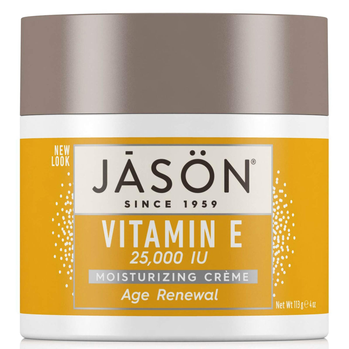 JASON jar front view showing label and nourishing vitamin E benefits