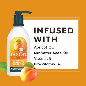 JASON bottle in shower setting, easy everyday use and fresh scent benefit