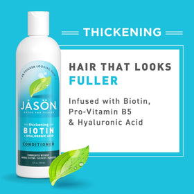 JASON conditioner being applied to hair demonstrating smoother detangling