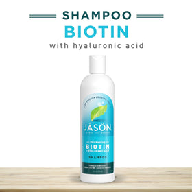 JASON shampoo in bathroom scene showing easy everyday use benefit