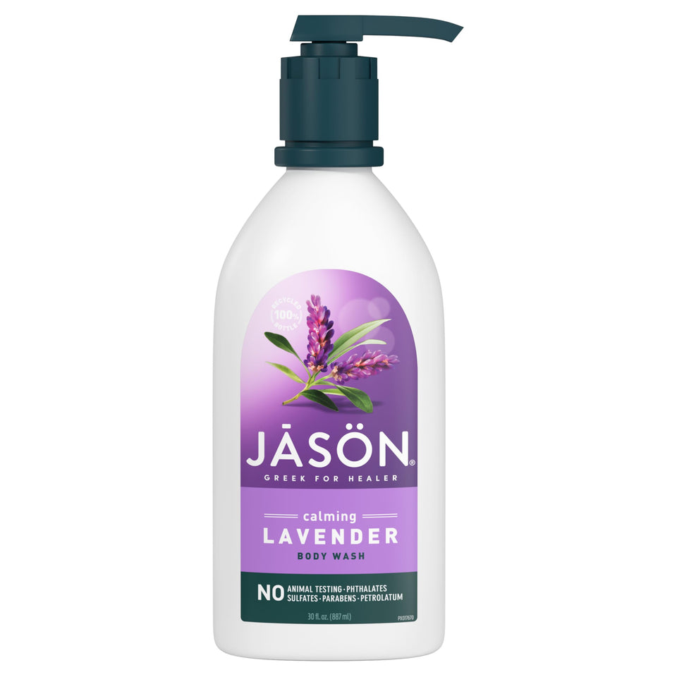 JASON front packaging showing full 30 oz bottle and calming lavender scent benefit