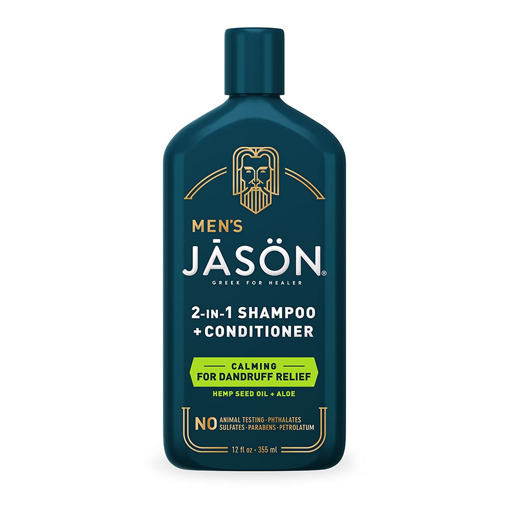 JASON front bottle showing label and 2-in-1 benefit