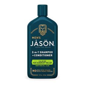 JASON front bottle showing label and 2-in-1 benefit