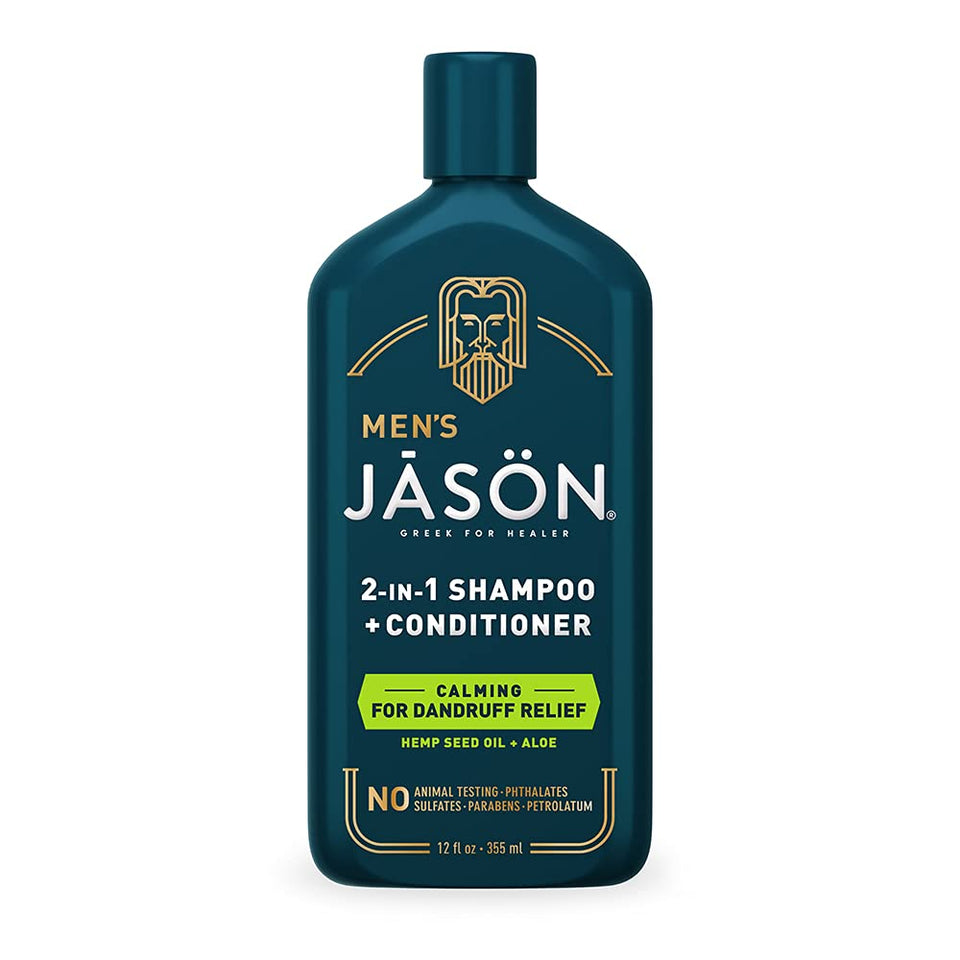 JASON front bottle showing label and 2-in-1 benefit