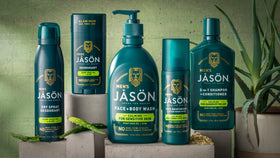 JASON hemp seed oil and aloe close-up highlighting soothing botanicals
