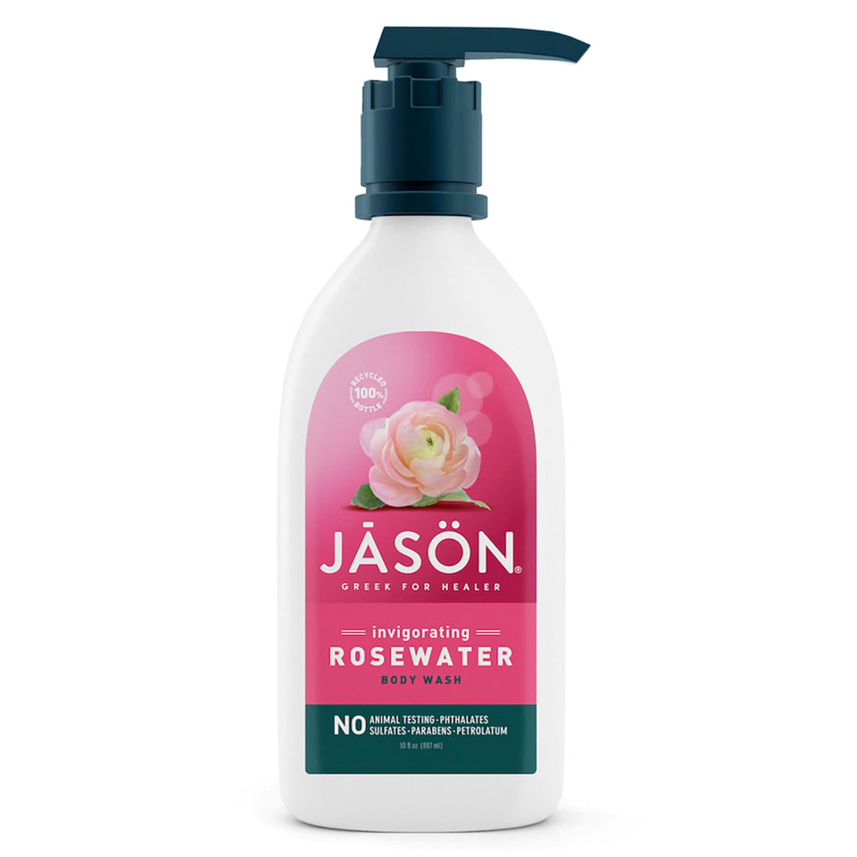 JASON front packaging showing 30 oz bottle and rosewater branding for easy identification