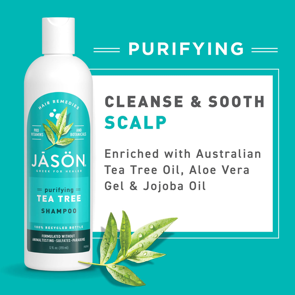 JASON close-up of shampoo texture highlighting smooth, lightweight botanical formula