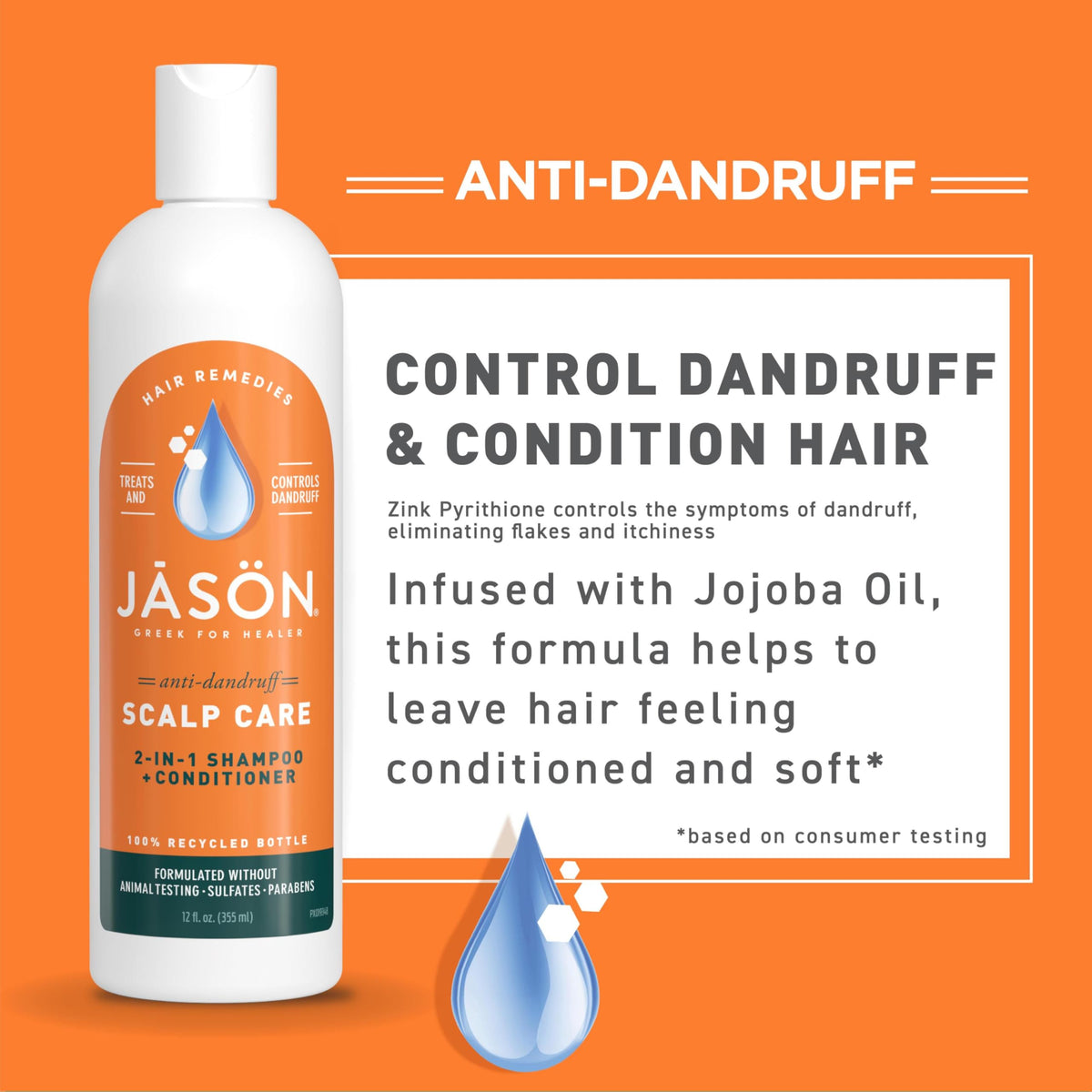 JASON creamy foam texture on hand demonstrating gentle lather and conditioning