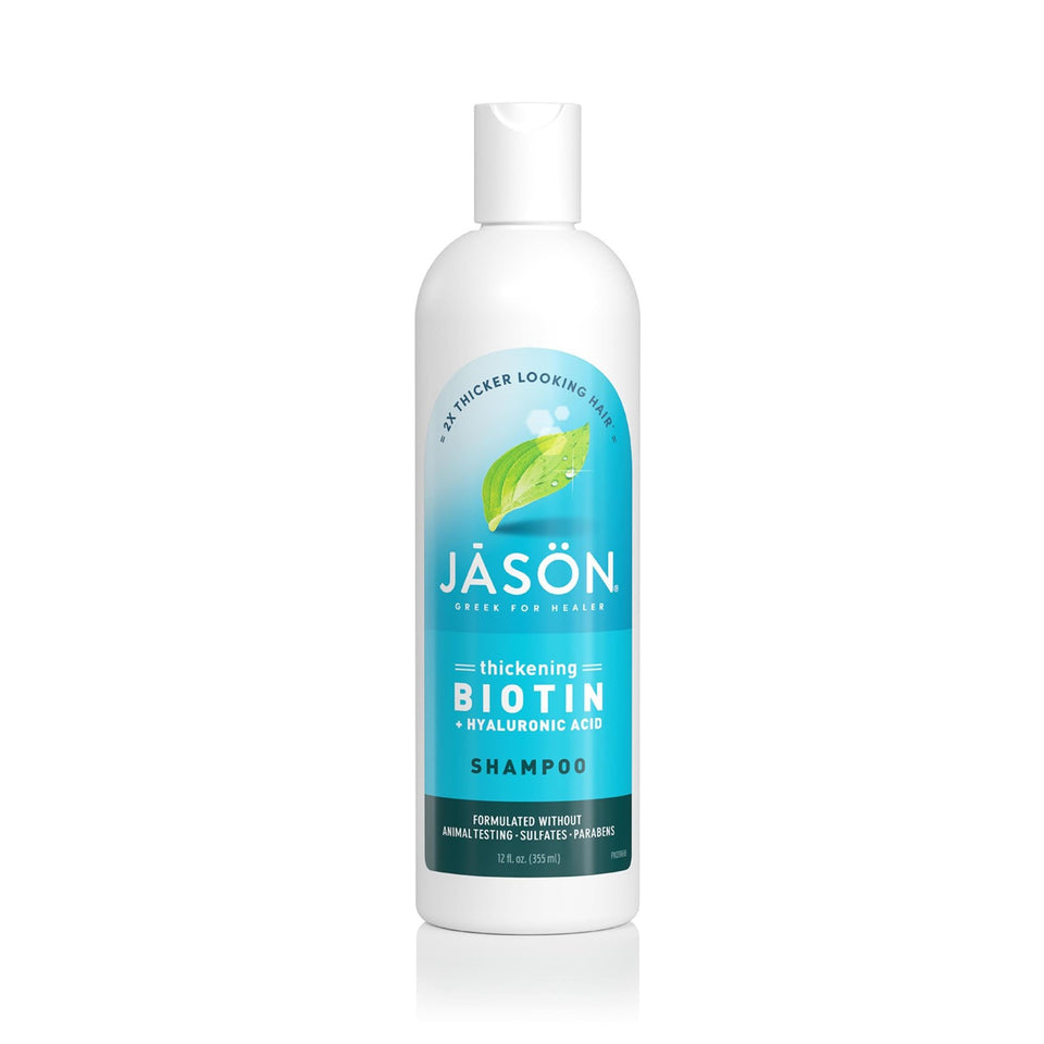 JASON shampoo front bottle showing 12 oz and volumizing benefit