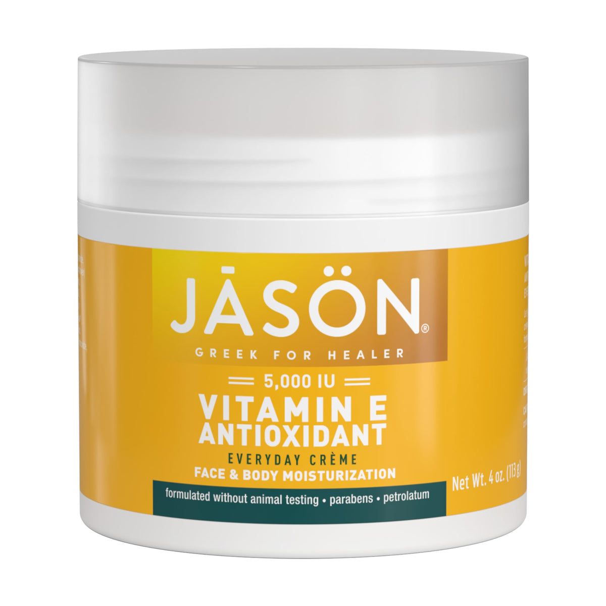 JASON front label showing product name and jar for clear identification and trust