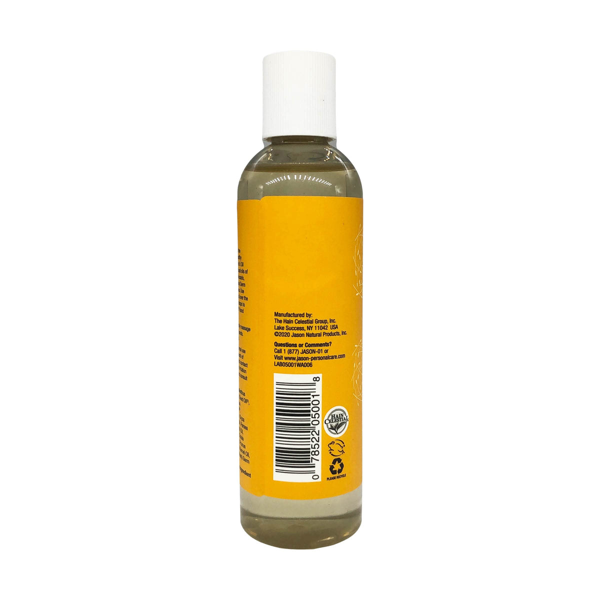 JASON bottle label detail displaying natural ingredient claims and product benefits clearly
