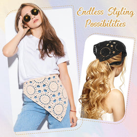 JATEBI bandana styled as a knotted headband demonstrating secure non-slip hold