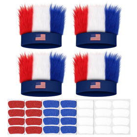 JATEBI front packaging showing four red white blue headbands, great for instant patriotism
