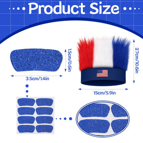 JATEBI headband next to tape measure showing 21.2" circumference and elastic fit