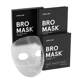 JAXON LANE front packaging showing four single-use hydrogel masks and benefits