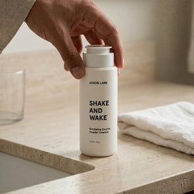 JAXON LANE creating soft foam in palm for a cushioned, non-abrasive cleanse