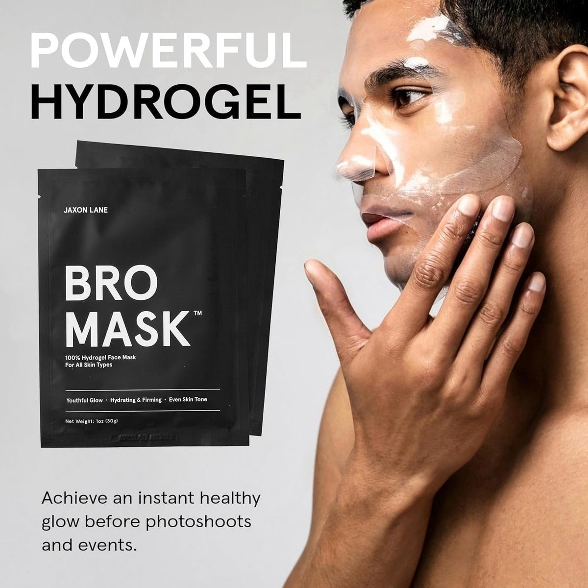 JAXON LANE close-up hydrogel texture highlighting moisture retention benefit