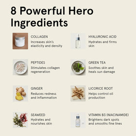 JAXON LANE ingredient label highlighting collagen and hyaluronic benefit