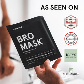 JAXON LANE mask used during a bathroom routine for a quick grooming boost